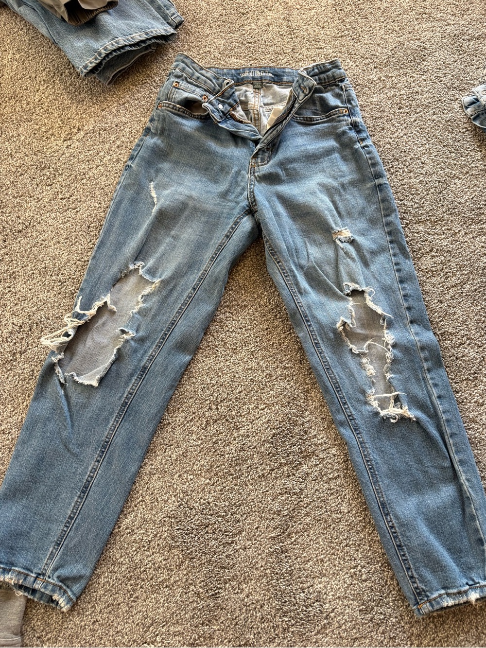 wild fable Light Blue Ripped Boyfriend Jeans